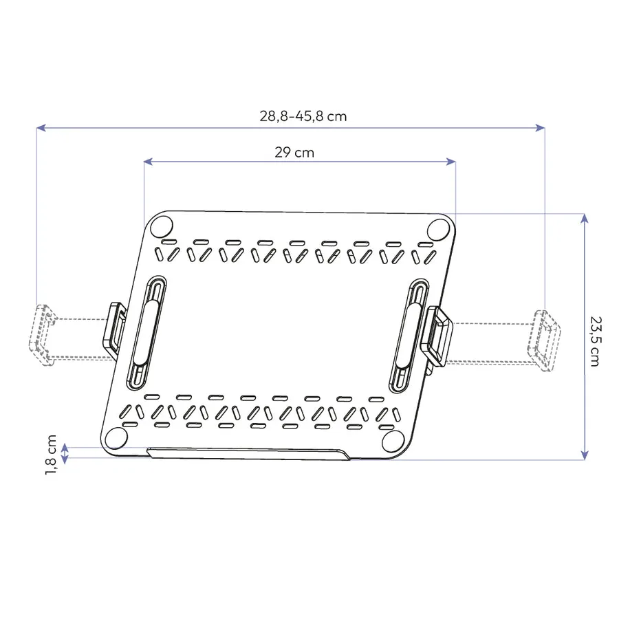 Dimensões Suporte de Notebook Elements Onix